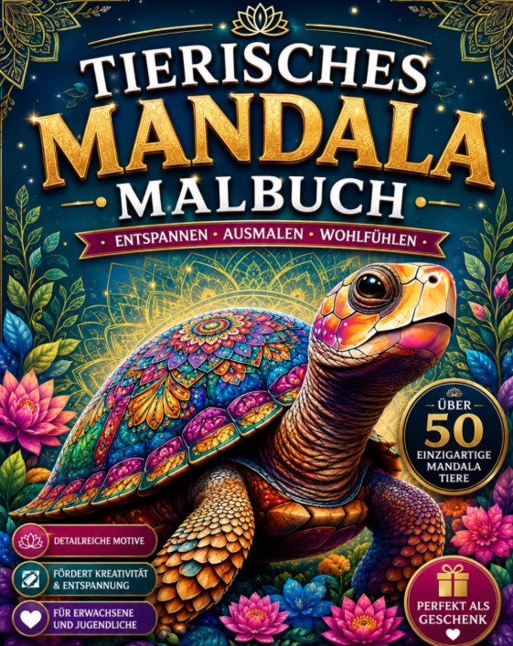 Tierisches Mandala-Malbuch Cover
